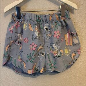 Disney Light Blue Stitch Tropical Print Shorts